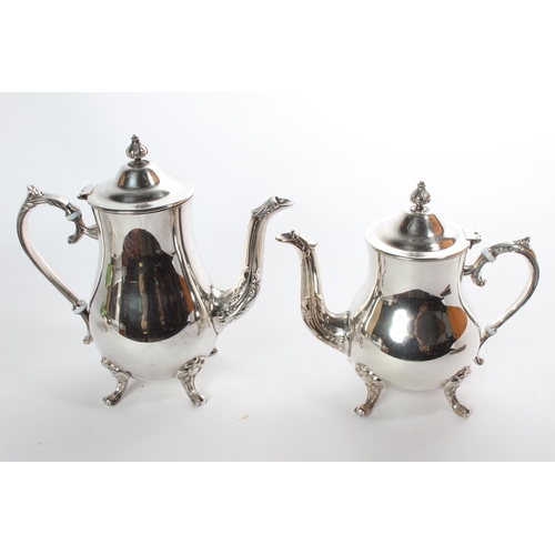 59 - A four piece silver plated tea service.