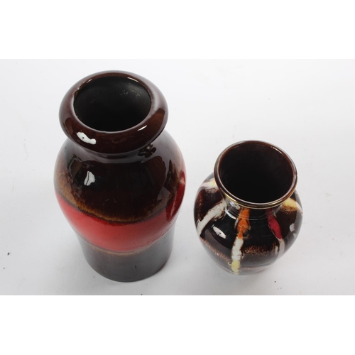 124 - Two stunning West German pottery vases.