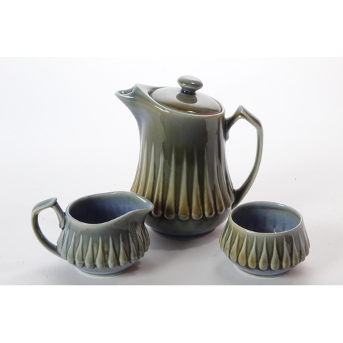 131 - A three piece Irish Porcelain tea set.