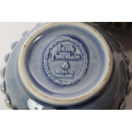 131 - A three piece Irish Porcelain tea set.