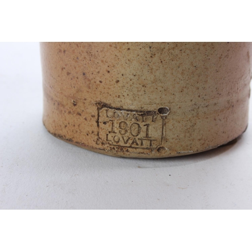 145 - An antique G Leigh, Stockport 1901 Lovatt stoneware beer bottle.