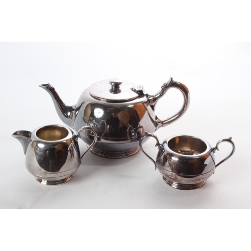 151 - A vintage three piece Walker & Hall silver plated tea service.