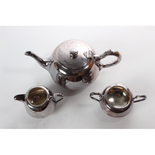 151 - A vintage three piece Walker & Hall silver plated tea service.