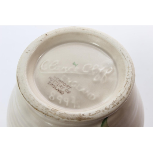 164 - A stunning Clarice Cliff Newport Pottery vase decorated with flowers.