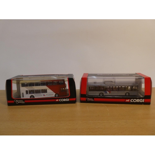 120 - Two boxed Corgi 'The Original O Minibus' buses - Wrightbus Urban Eclipse Whitelaws Coaches and Wrigh... 