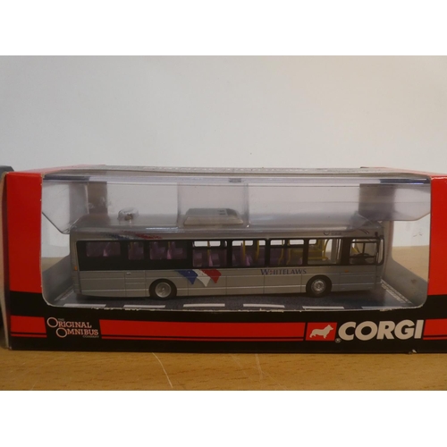 120 - Two boxed Corgi 'The Original O Minibus' buses - Wrightbus Urban Eclipse Whitelaws Coaches and Wrigh... 