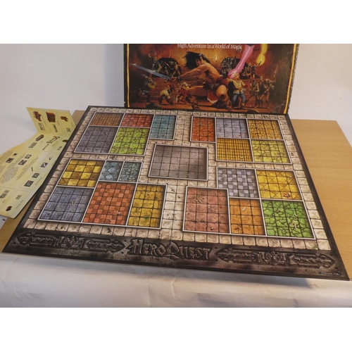 127 - A vintage boxed MB Games 'Hero Quest' board game.