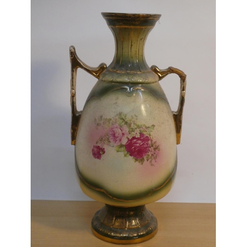 70 - An antique two handled vase (a/f)