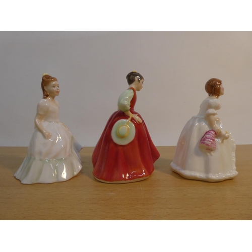 75 - Three Royal Doulton figures to include Fair Maiden HN2434, Kerry HN3036 and Lynsey HN3043.