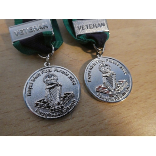 78 - Two Royal Irish Parade 2015 medal.