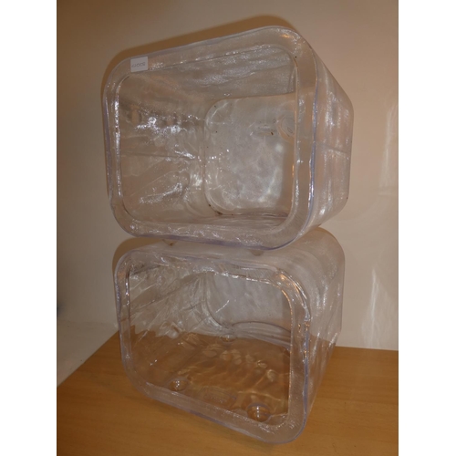 663 - Two Sturm Plastic shop display boxes.