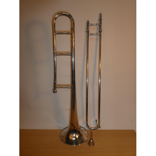 673 - A stunning cased Besson class A 'Academy 402' trumpet by maker Mayers & Harrison Ltd incorporating J... 