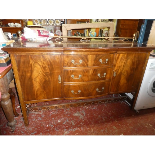 691 - An antique mahogany sideboard, measuring 66