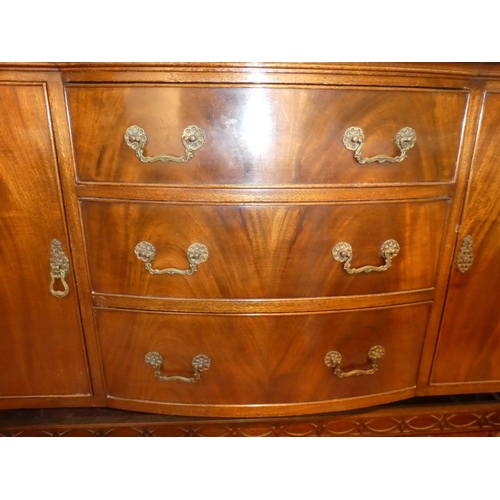 691 - An antique mahogany sideboard, measuring 66