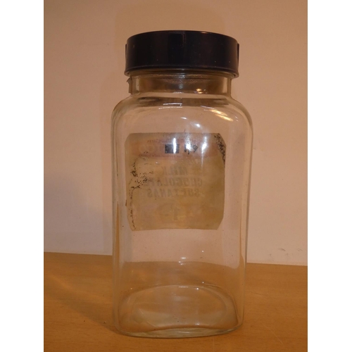 694 - A vintage Clarnico 'Milk Chocolate Sultanas' glass jar.