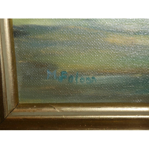 707 - A framed oil painting of an Irish cottage signed.