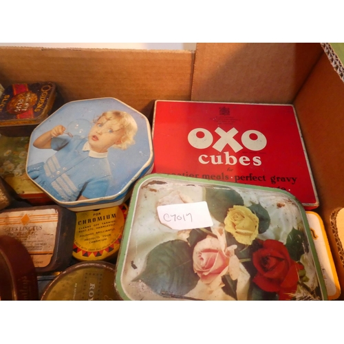 710 - A large lot of vintage collectors tins to include OXO, Jack Daniels, Mick McQuaid, Gallaher's and lo... 