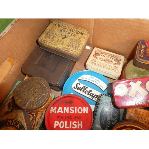 710 - A large lot of vintage collectors tins to include OXO, Jack Daniels, Mick McQuaid, Gallaher's and lo... 