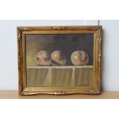 127 - A small gilt framed still life oil painting.