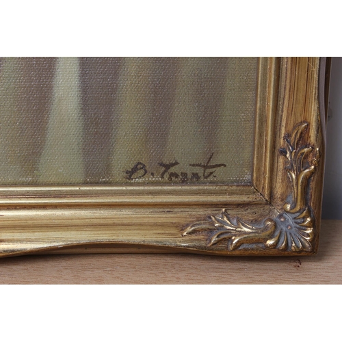 127 - A small gilt framed still life oil painting.
