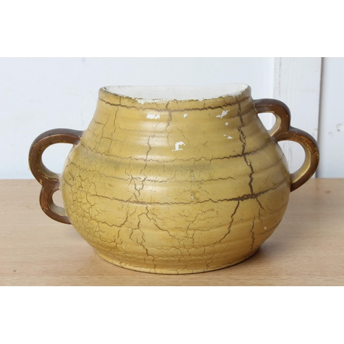 128 - A vintage Lilian Bolton pottery wall pocket.