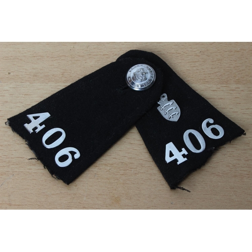 130 - A pair of Essex Constabulary bans and badges.