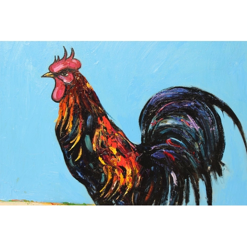 314 - A stunning Kenlito oil painting of a rooster.