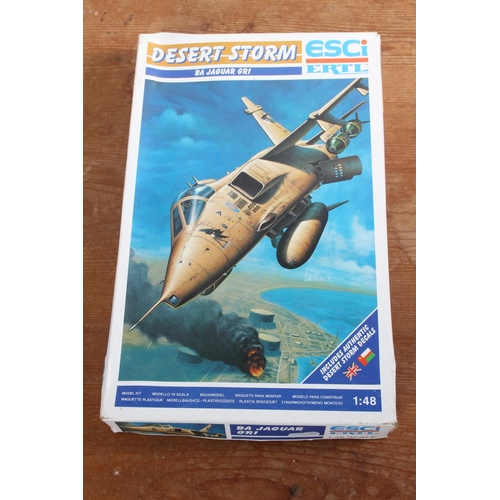 114 - A boxed Ertl 'Desert Storm' BA Jaguar GR1 model kit.