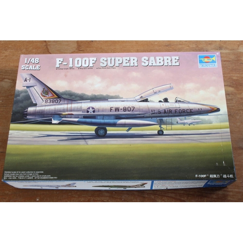 119 - A boxed Trumpeter F-100F Super Sabre model kit.