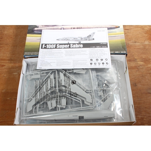 119 - A boxed Trumpeter F-100F Super Sabre model kit.