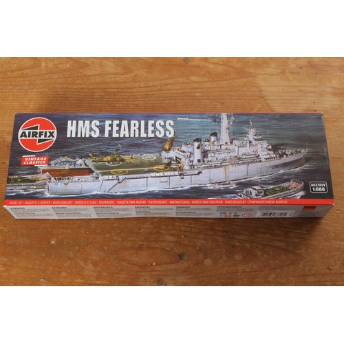 81 - A boxed Airfix 'HMS Fearless' model kit.