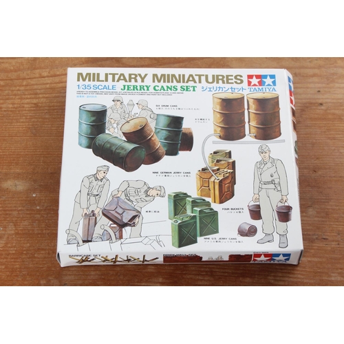 84 - A boxed Tamiya Military miniatures 'Jerry Cans' set.