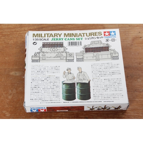 84 - A boxed Tamiya Military miniatures 'Jerry Cans' set.