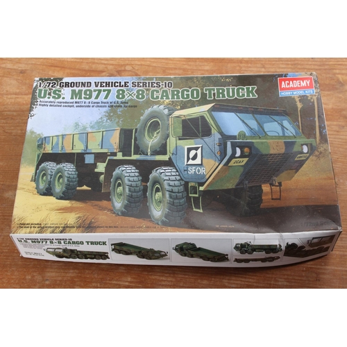 93 - A boxed Academy US Ground Vehicle Series - 10 US M977 8x8 Cargo Truck model kit.