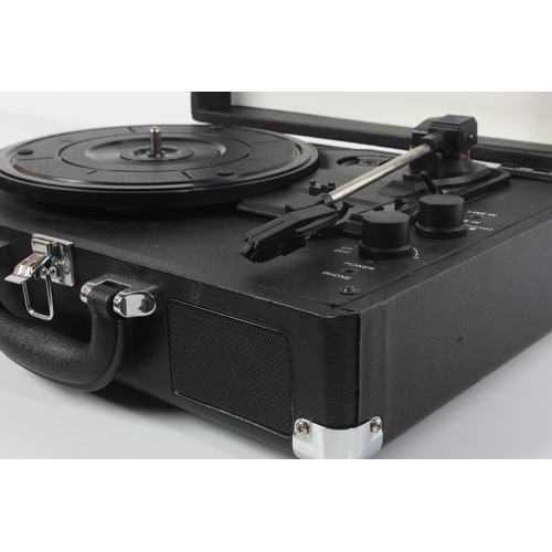 115 - An Akai record player with built in speakers.