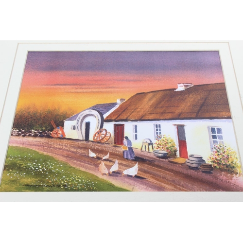 121 - An unframed print of an Irish Cottage.