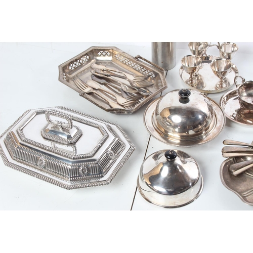 173 - A large lot of silver plated ware.