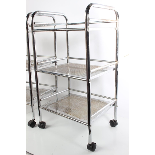 208 - Two metal trolleys.