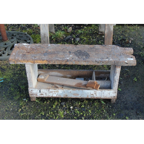 14 - An antique carpenters stool.