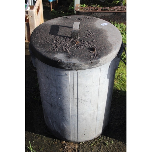 22 - A metal dust bin.