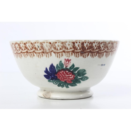 86 - An antique Spongeware bowl.