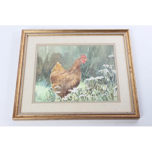 87 - A framed watercolour signed Lillian Weatherman