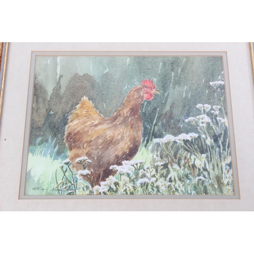 87 - A framed watercolour signed Lillian Weatherman