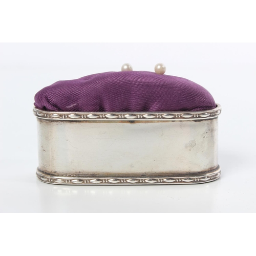 106 - A stunning Sterling Silver pin cushion.