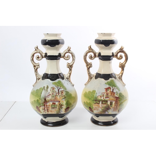 110 - A stunning pair of antique style vases.