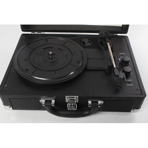 115 - An Akai record player with built in speakers.