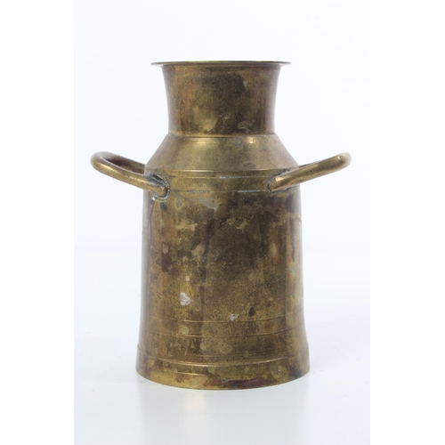 157 - A small lacquered brass milk pail.