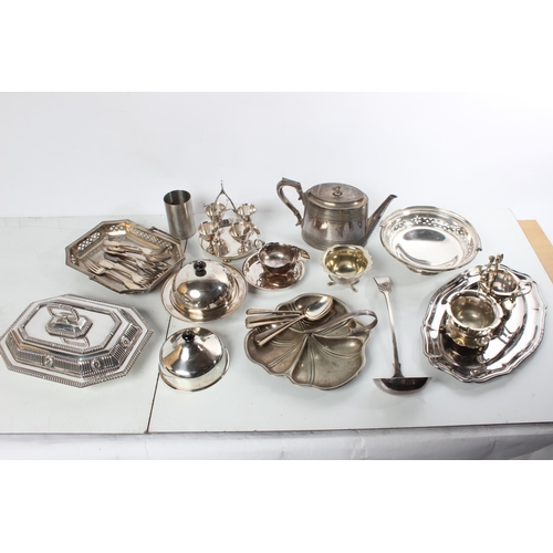 173 - A large lot of silver plated ware.