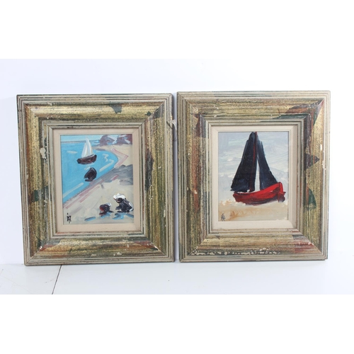 206 - A pair of framed nautical paintings, signed by the Artist.