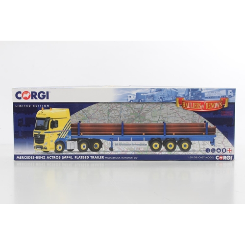 258 - A boxed Corgi Limited Edition Middlebrook Transport Limited CC15811 Mercedes-Benz Actros (MP4) flatb... 